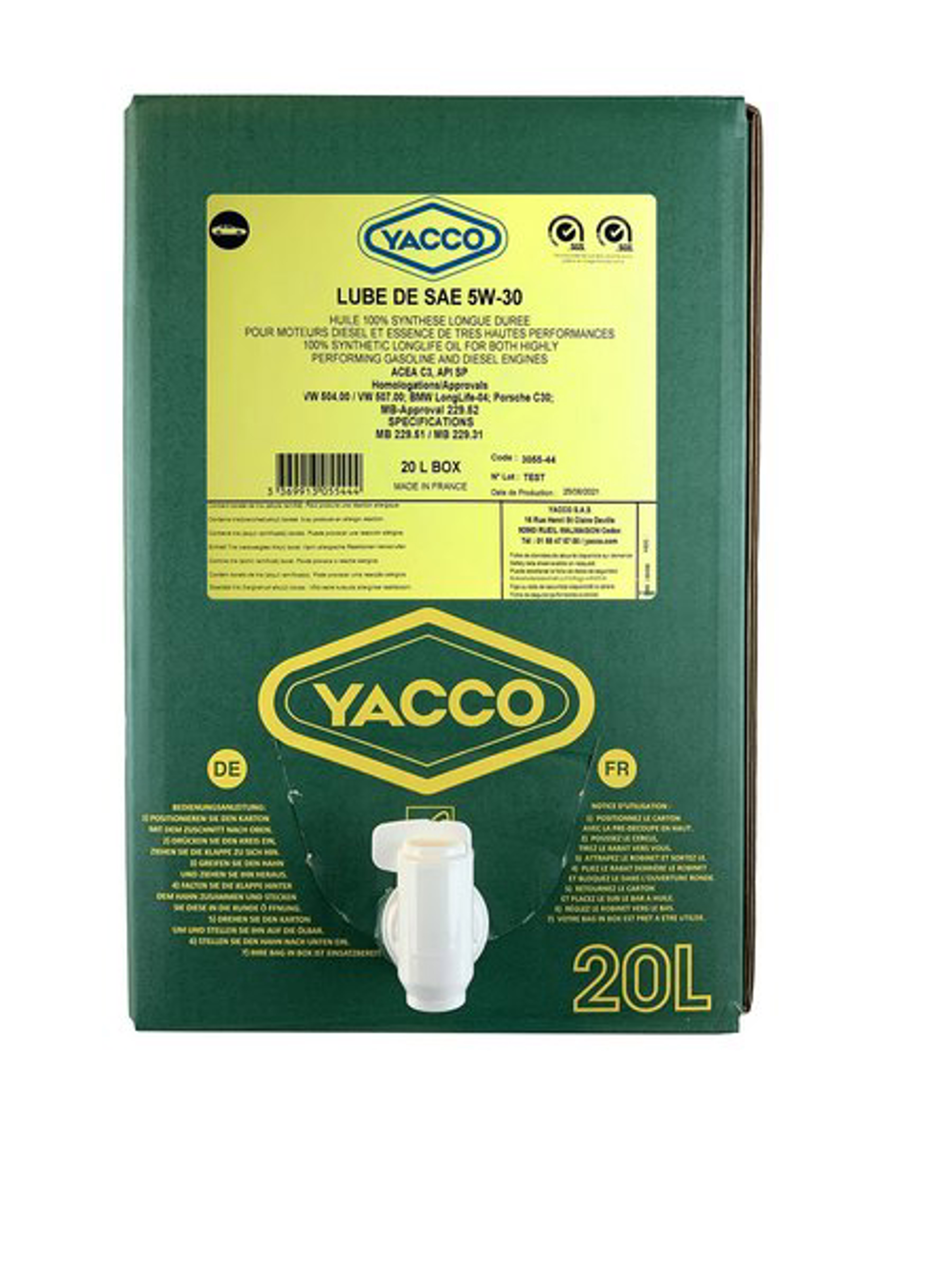 YACCO5W30LUBEDE20